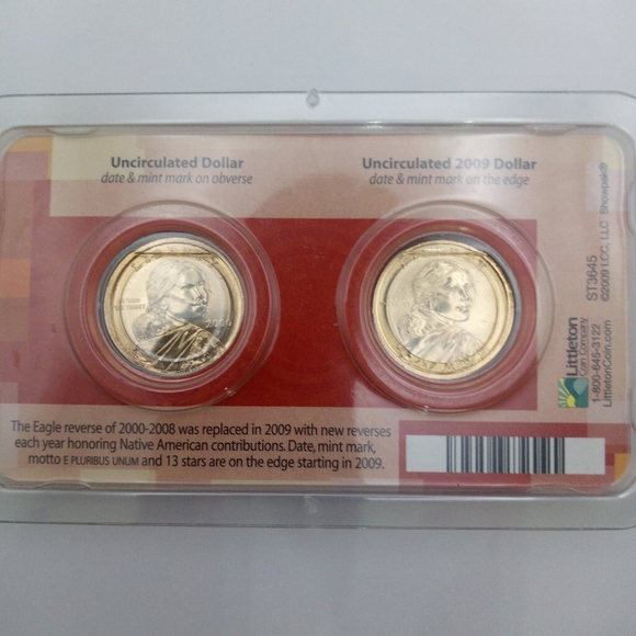 "Old and New" Sacagawea Dollar Set. Uncirculated! - Picture 2 of 4